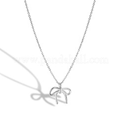 Бант 925 серебряный кулон ожерелья из цепочки для женщин FS-WG65D1C-01