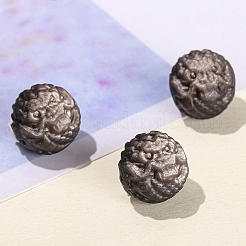 Натуральные серебряные бусины из обсидиана&nbsp;LS-PW-WG68458-01