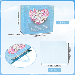 1 шт. бумажные пакеты с принтом в виде сердца и цветка&nbsp;ABAG-SP0001-15