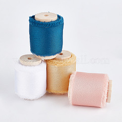 3 рулон полиэстеровой атласной ленты с потертостями OCOR-DR0001-03A