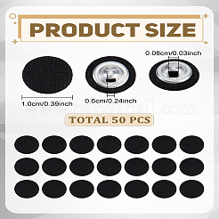 50 шт. алюминиевые кнопки с 1 отверстиями&nbsp;BUTT-LP0001-63