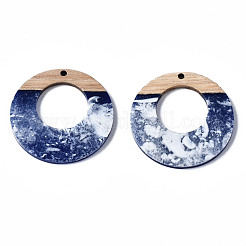 Подвески из непрозрачной смолы и ореха RESI-T035-22