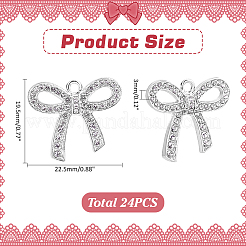 24 Stück Legierung mit Strass-Anhänger&nbsp;FIND-ME0001-03P
