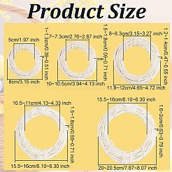 5 шт. 5-х стильный круглый обруч для венка из ротанговой лозы DIY-OC0009-91