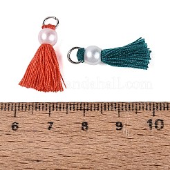 Decorazioni con pendente in nappa in cotone polycotton (poliestere)&nbsp;FIND-T052-13