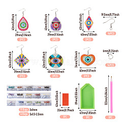 Комплект серег на тему сглаза с бриллиантами своими руками&nbsp;DIY-TA0005-71