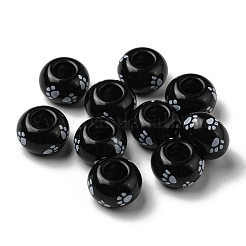 Печатные непрозрачные акриловые бусины SACR-D006-01B