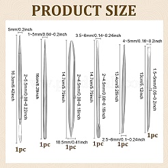 6 шт. 6 стиля нержавеющая сталь полимерная глина инструмент для лепки деталей&nbsp;TOOL-FG0001-42