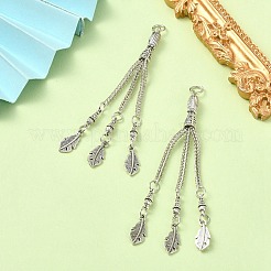 Gros pendentifs en alliage de plumes de style tibétain&nbsp;FIND-YW0003-92F