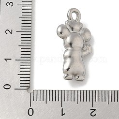 304ステンレスペンダント  マウスチャーム  18KGP本金メッキ  24.5x13x6.5mm  穴：1.8mm&nbsp;STAS-Q334-46P