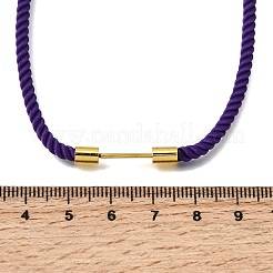 Herstellung von Halsketten aus 3 mm rundem Nylon-Mailand-Kordel&nbsp;NJEW-H091-01G-23
