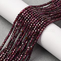 Гранат природный бисер нитей G-RM241221-K4