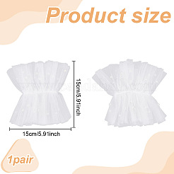 Нейлоновые длинные перчатки без пальцев AJEW-WH0009-83B