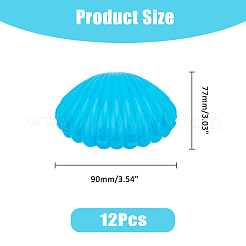 Пластиковый ящик для хранения конфет в форме ракушки&nbsp;LS-AJEW-WH0472-90A