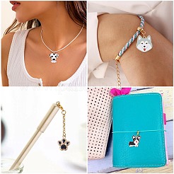 32pcs 8 styles de pendentifs en émail en alliage&nbsp;ENAM-TA0004-18