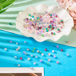 200шт 10 цвета треск стеклянные бусины нити&nbsp;GLAA-TA0003-31D