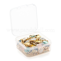 60шт 10 цвета легкие золотые подвески с эмалью&nbsp;ENAM-LS0001-60