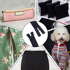 60 шт. 2-цветный цинковый сплав с нейлоновыми сменными молниями FIND-PH0026-34