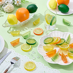 22 шт. 3 стиля пластиковая имитация лимона&nbsp;DJEW-AR0001-15B