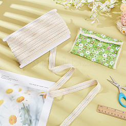 Плетеные хлопковые кружевные ленты&nbsp;SRIB-WH0011-152A