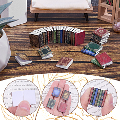 16 ensemble de 8 livres en papier pour maisons de poupées&nbsp;AJEW-WR0004-11