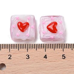 День святого Валентина нити эмалевых бусин ручной работы лэмпворк LAMP-A001-D