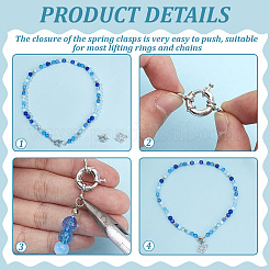 15 комплект латунных пружинных кольцевых застежек FIND-UN0015-73