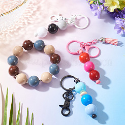 15pcs 3 couleurs perles acryliques opaques&nbsp;SACR-TADJ0001-05A