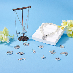 12pcs 12 estilos colgantes de rhinestone de aleación&nbsp;FIND-TAD0001-02