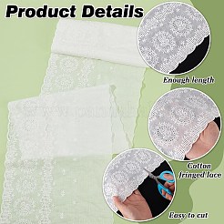 3 ярд хлопкового кружева с вышитыми цветами OCOR-BC0007-44