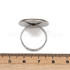 304ステンレススチールカフリング部品  ベゼルカップリングのセッティング  フラットラウンド  ステンレス鋼色  トレイ：22mm  内径：17mm&nbsp;STAS-D372-05P-02D