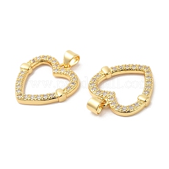 Латунные микропаве прозрачные подвески с фианитом ZIRC-L103-013G