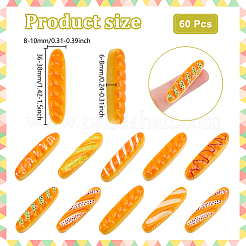 60шт. багет из смолы с микропейзажными украшениями&nbsp;AJEW-NB0007-15