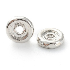 ラックメッキ合金スペーサービーズ  鉛フリー＆カドミウムフリー  長持ちメッキ  ディスク  プラチナ  8x2mm  穴：2mm&nbsp;KK-J277-27P