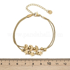 Многорядные браслеты-цепочки из нержавеющей стали 304 для женщин&nbsp;LS-BJEW-K291-01G