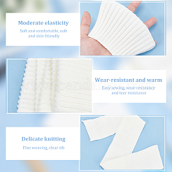 Ребристая ткань из 95% хлопка и 5% спандекса для манжет. OCOR-WH0082-148B