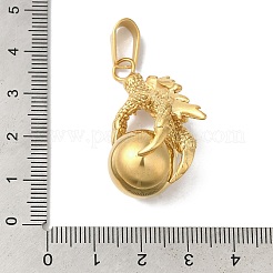 PVD真空メッキ304ステンレスペンダント  長持ちメッキ  ゴールドカラー  丸いボールで爪  35x25x15mm  穴：10x5mm&nbsp;STAS-B069-48B-G