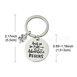 Брелок из нержавеющей стали 201 и эмалированного сплава KEYC-YW00103-01