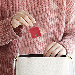 Брелки из искусственной кожи&nbsp;KEYC-WH0003-08AB