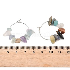 24 Stück 11 Stile natürliche & synthetische gemischte Edelstein-Chip-Perlen-Weinglas-Charms&nbsp;AJEW-BC0003-18