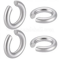 303ステンレススチール製カフイヤリング2組  C字型  ステンレス鋼色  19.5x4mm&nbsp;EJEW-BBC0002-25P