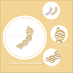 16 шт. 2-х цветные подвески-соединители из нержавеющей стали 304&nbsp;STAS-DC0013-94