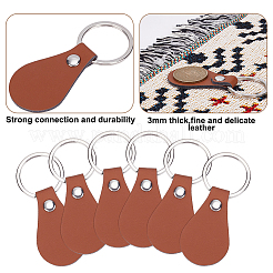 60 шт. брелоки-заготовки из искусственной кожи в форме капли&nbsp;AJEW-GO0002-69