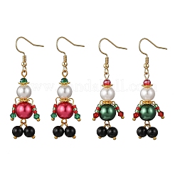 Болтающие серьги из стекла EJEW-MZ00483