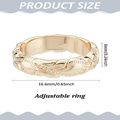 1 шт. цветочные латунные кольца для женщин&nbsp;RJEW-LP0010-04