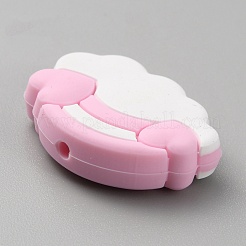 Perline in silicone ecologico per uso alimentare nuvola e arcobaleno&nbsp;SIL-WH0014-33I