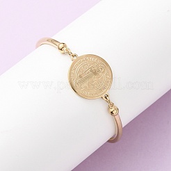 Браслеты из нержавеющей стали 304 Religion для женщин&nbsp;LS-BJEW-F524-02A-G