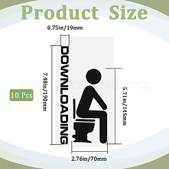 Пластиковые наклейки на стену туалета&nbsp;AJEW-WH20023-04