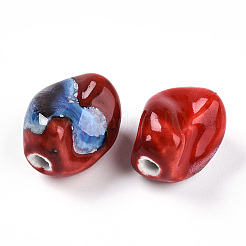 Фарфоровые бусины ручной работы&nbsp;PORC-N008-06N