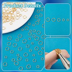 500 шт. 5 стильных латунных открытых соединительных кольца&nbsp;KK-PH0003-58